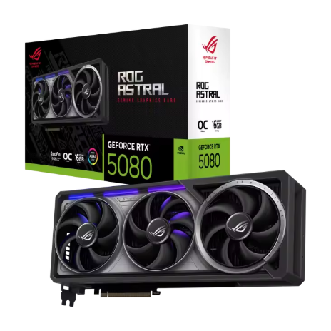 ROG Astral GeForce RTX 5080 16GB OC GDDR7 遊戲顯示卡，2025 年新款，支援 AI 運算，適用於 PC 遊戲
