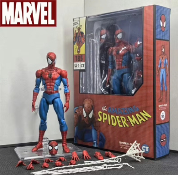 CT Mafex 185 蜘蛛人可動人偶玩具 6 英寸，高品質，收藏雕像模型，展示品，禮品